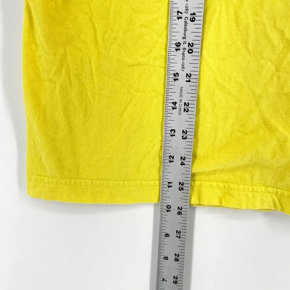 The North Face Flying Superboard‎ Anime Graphic T-Shirt Yellow Slim Mens L FLAW
